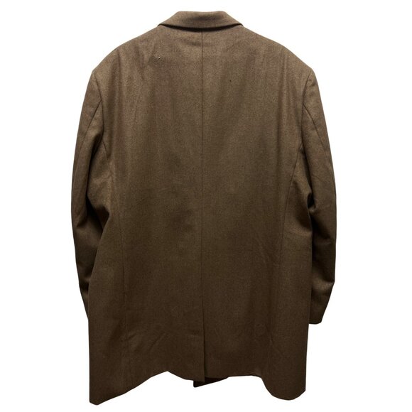 Coofandy Brown 3 Button Wool Feel Overcoat - Picture 6 of 8